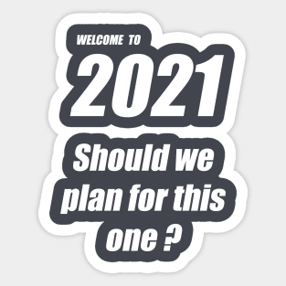 2021 new year plan Sticker
